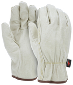 Premium Grade Unlined Grain Pigskin Leather Drivers Gloves