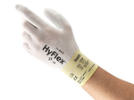 HyFlex&trade; 11-600 White Nylon Gloves with Polyurethane Coating