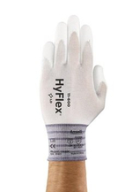 HyFlex&trade; 11-600 White Nylon Gloves with Polyurethane Coating