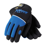 Synthetic Leather, Mechanics Gloves, Spandex, Double Stitched, Hook and Loop, Launderable, Elastane