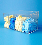 Four Compartment Glove Dispenser with Single Lid
