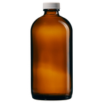 I-Chem&trade; Boston Round Narrow-Mouth Amber Glass Bottles with Closure