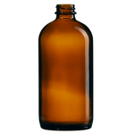 I-Chem&trade; Boston Round Narrow-Mouth Amber Glass Bottles with Closure