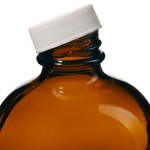 I-Chem&trade; Boston Round Narrow-Mouth Amber Glass Bottles with Closure