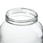 Wide-Mouth Tall-Profile Clear Glass Jars with Closure