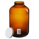 I-Chem&trade; Wide-Mouth Amber Glass Packer with Closure