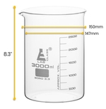 Low Form Borosilicate Glass Beakers