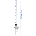 Acrylic Burette with PTFE Key Stopcock, Class B