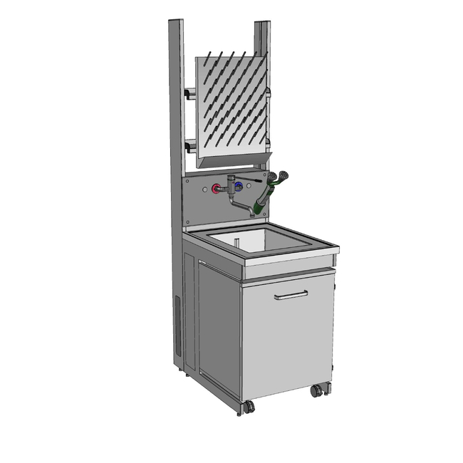 MECC Series Wall Bench with Sink, Reagent Shelf